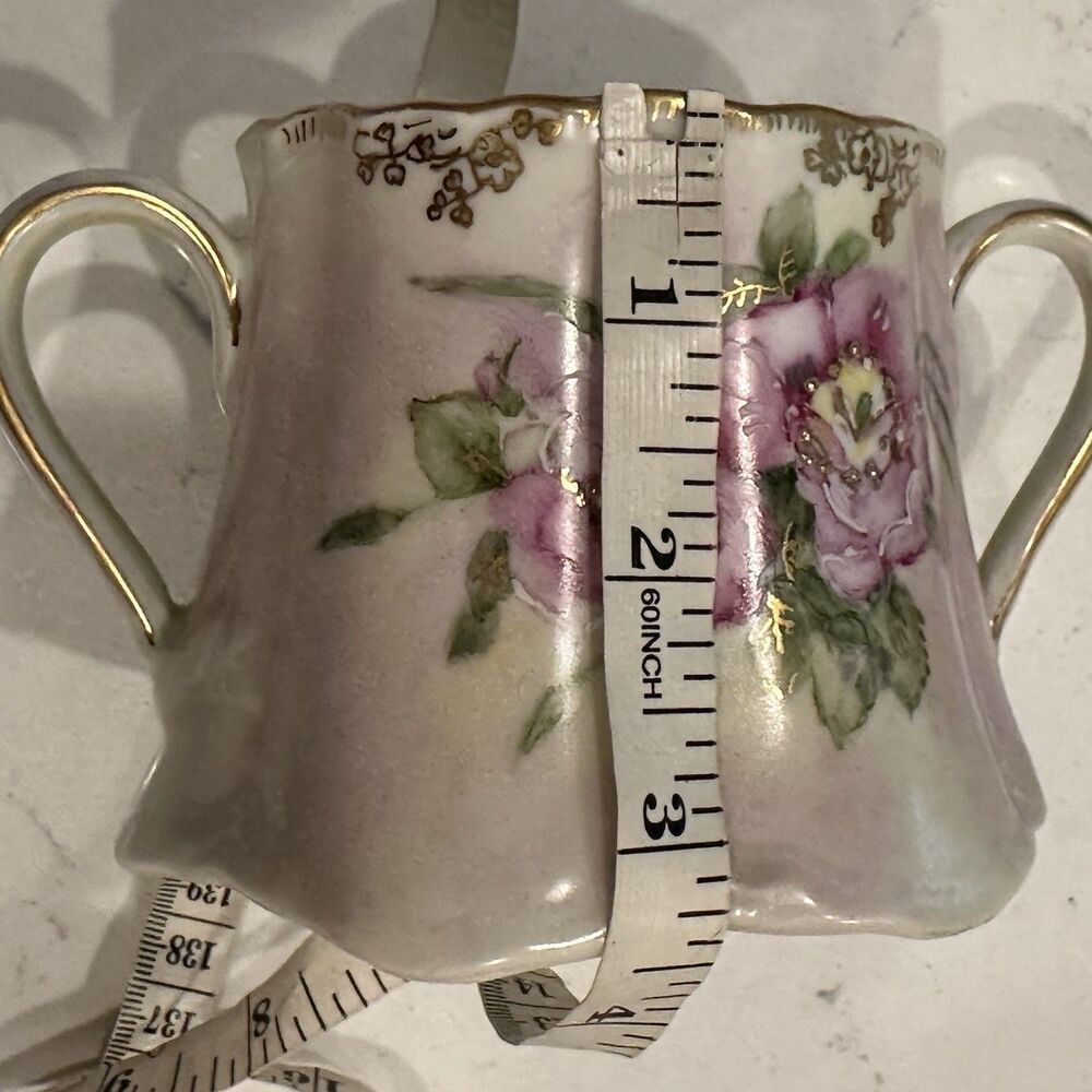Hutschenreuther Germany Hand Painted Sugar & Creamer Set – Signed 1992 Floral - Picture 14 of 15
